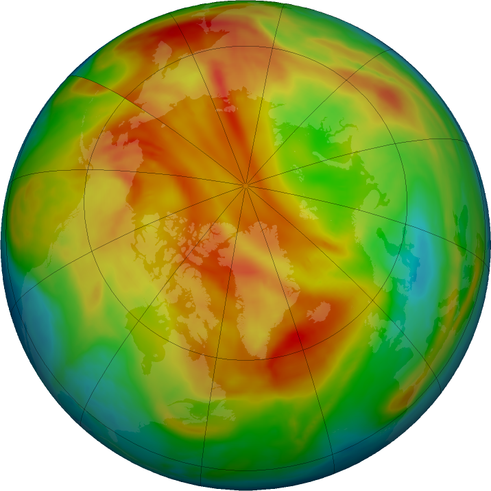 Arctic ozone map for 20 February 2017